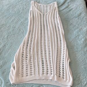 White Knit Sleeveless Dress